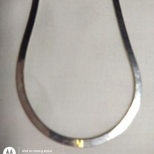 2-SIDED, 🦌ITALIAN STERLING. 💎 DIAMOND CUT, & HERRINGBONE 18 IN. NECKLACE.
